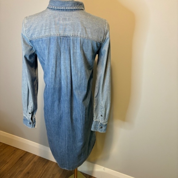 Chaps, Women's Denim Ombre, Long Sleeve, Button Top, Collared Midi Dress, SZ XS - Picture 5 of 7